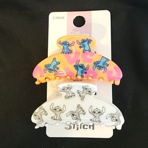 NWT! Disney Lilo and Stitch 2 Piece Claw Clips Duck Clips